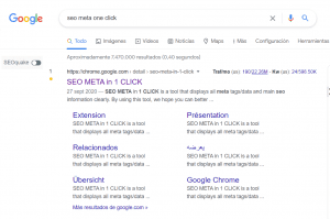 seo meta one click desde google