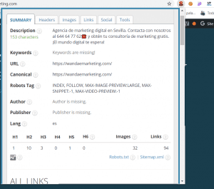 seo meta one click trabajando