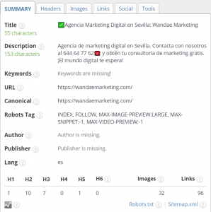 seo meta trabajando