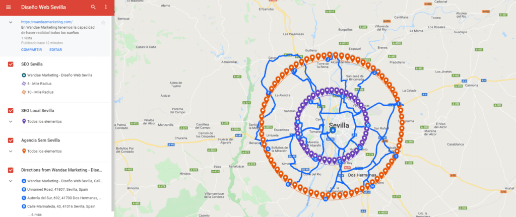 Mapa fractal diseno web Sevilla