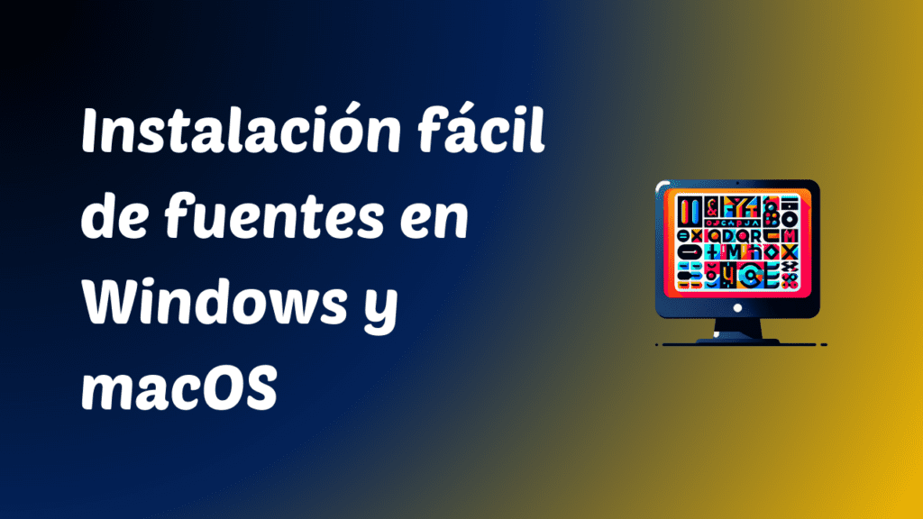 Instalar fuentes