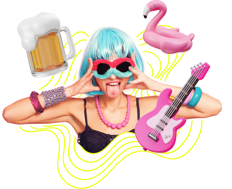 branding chica pelo azul