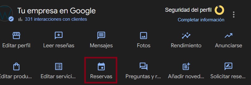 reservas google my bu